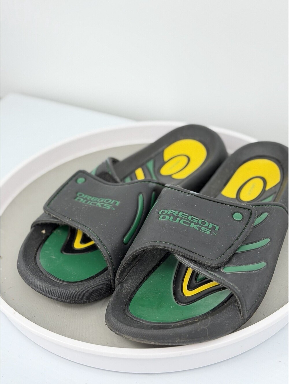 Vintage Oregon Ducks NCAA Slides Sandals Men’s Size 11-12 L Excellent Condition